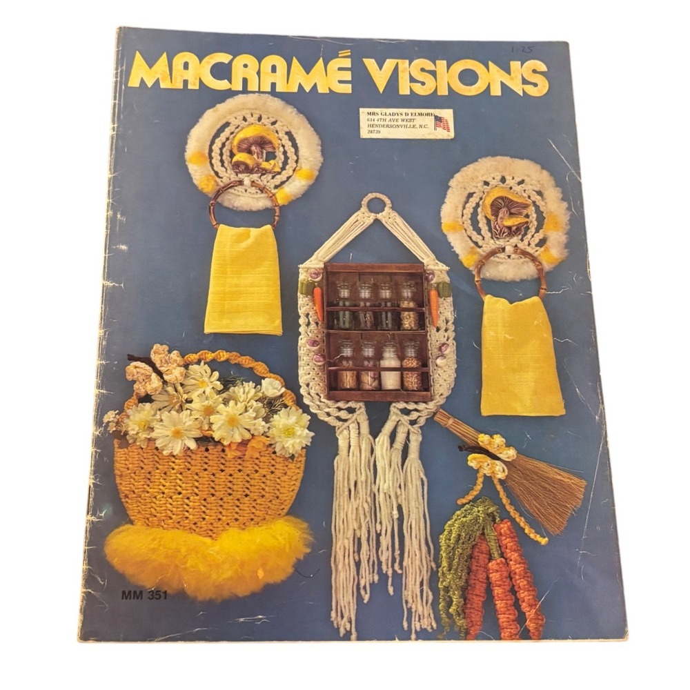 Vintage 1979 | Macrame Visions Instruction Booklet | Retro Boho Craft Patterns